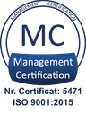 Marcă de certificare ISO 9001:2015 — Sistem de management al calității